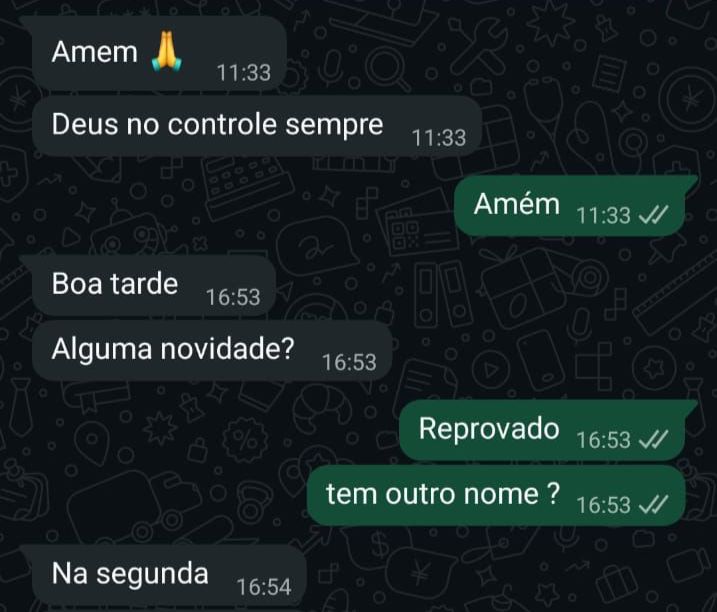Print real com mensagem de reprovação na análise de aluguel